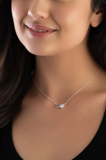 Beaverbrooks Sterling Cubic Zirconia Necklace