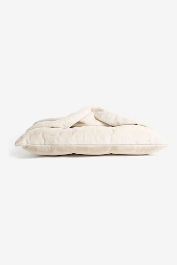 Lords and Labradors Cream Faux Fur Sleepy Burrow Dog Bed