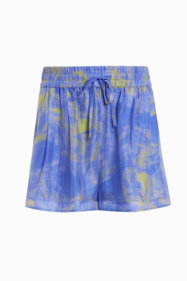 AllSaints Blue Isla Inspiral Shorts