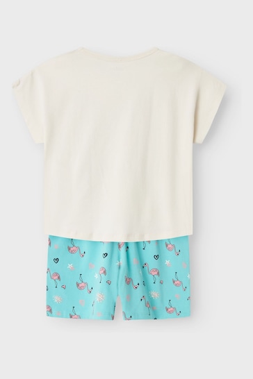 Name It Blue Short Sleeve Printed Pyjamas