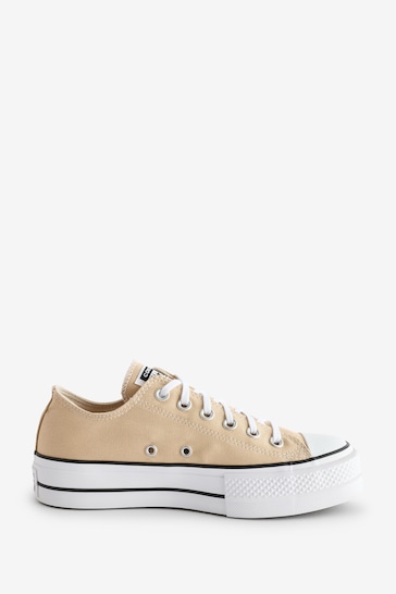 Converse Neutral Chuck Taylor All Star Ox Lift Trainers