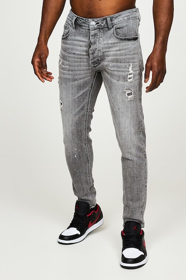 Alessandro Zavetti Slim-Fit Grey Apollo 003 Denim Jeans