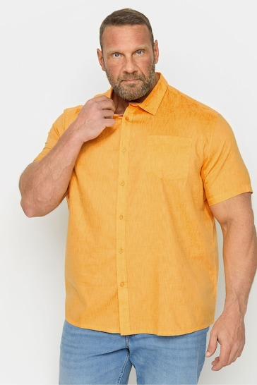 BadRhino Big & Tall Orange Blue Marl Short Sleeve Shirt