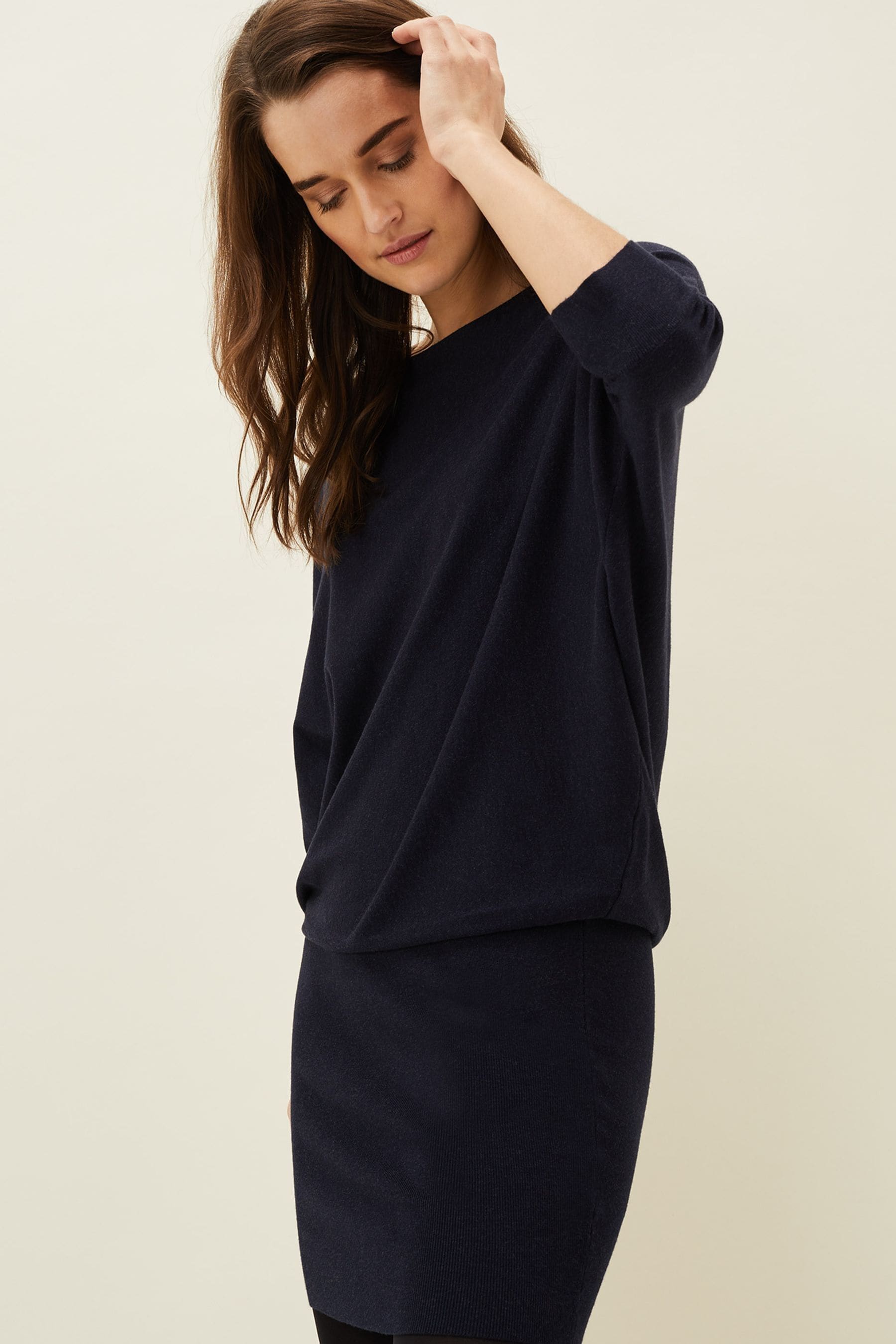 Buy Phase Eight Blue Becca Batwing Knitted Dress from the Next UK online shop