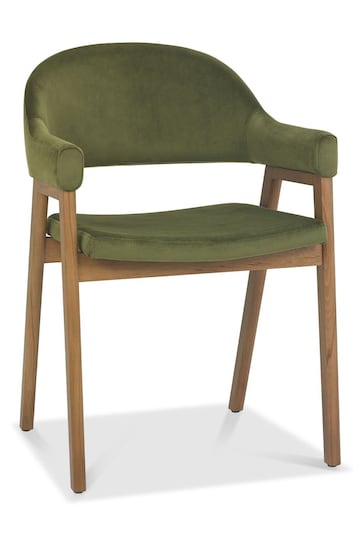 Bentley Designs Rustic Oak Cedar Camden Rustic Oak Upholstered Arm Chairs Set of 2