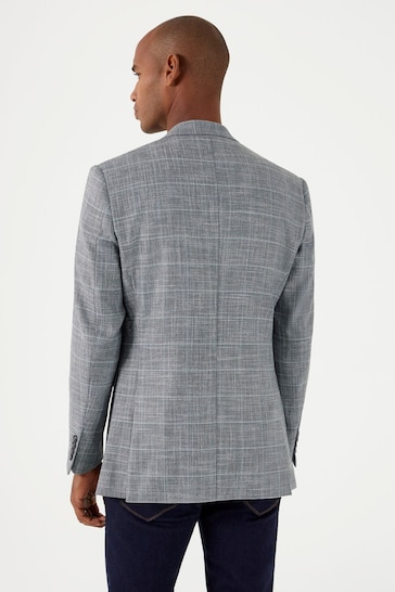 Skopes Tailored Fit Louis Grey Check Jacket