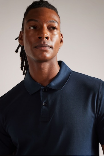 Ted Baker Blue Slim Zeiter Soft Touch Polo Shirt