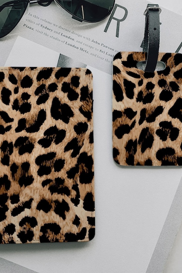Personalised Leopard Print Travel Set by Koko Blossom