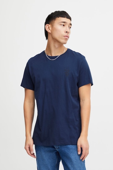 Blend Blue Printed Short Sleeve T-Shirt