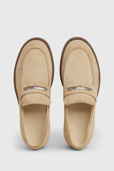 Calvin Klein Moccasin Suede Brown Loafers