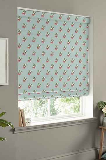 Sophie Allport Blue Strawberries Made to Measure Roman Blinds
