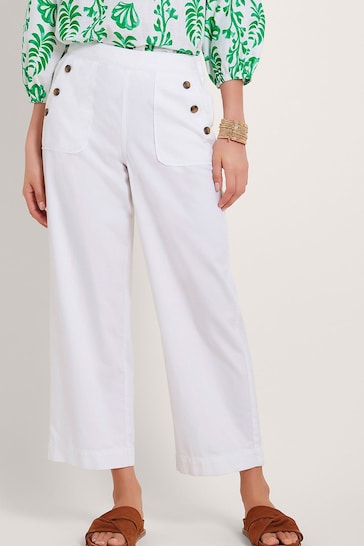 Monsoon White Harper Short Length Crop Jeans