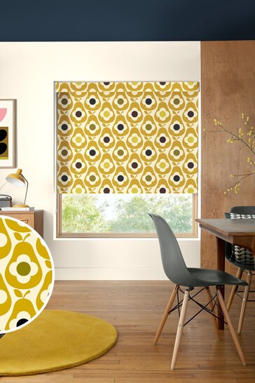 Orla Kiely Yellow Multi Pear Made to Measure Roller Blinds