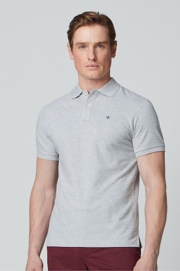 Hackett London Men Grey SS Polo Shirt