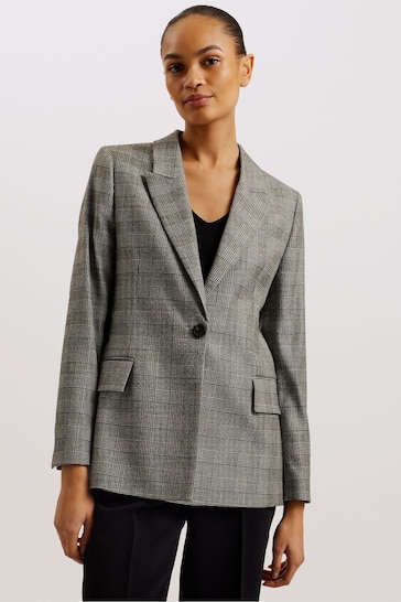 Ted Baker Grey Jommia Relaxed Fit Blazer