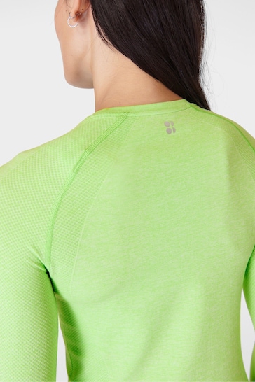 Buy Sweaty Betty Zest Green Marl Athlete Seamless Workout Long Sleeve Top  from the Next UK online shop
