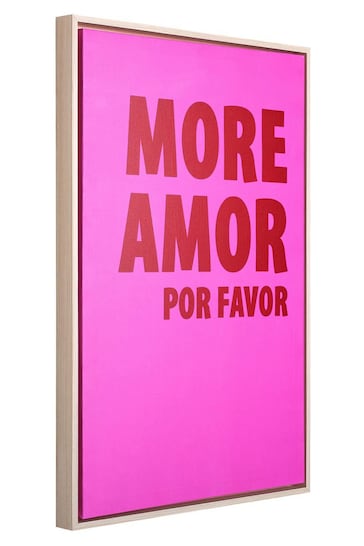 pt, Pink More Amor Por Favor Wall Art