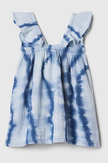 Gap Blue Crinkle Gauze Ruffle Dress (6mths-5yrs)