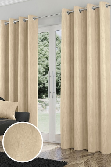 Enhanced Living Cream Thermal Room Darkening Goodwood Readymade Curtains