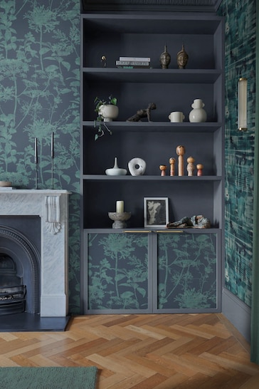 Graham & Brown Blue Esther Teal Wallpaper