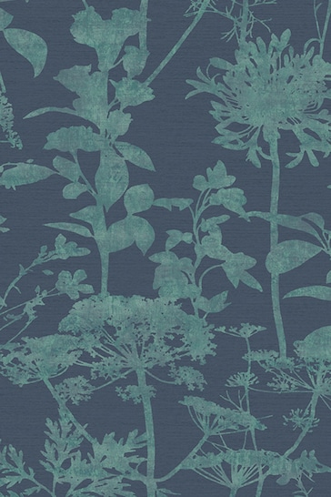 Graham & Brown Blue Esther Teal Wallpaper