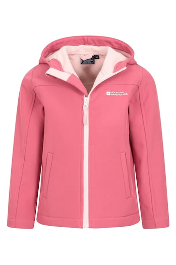Mountain Warehouse Pink Exodus Kids Water Resistant Softshell Jacket