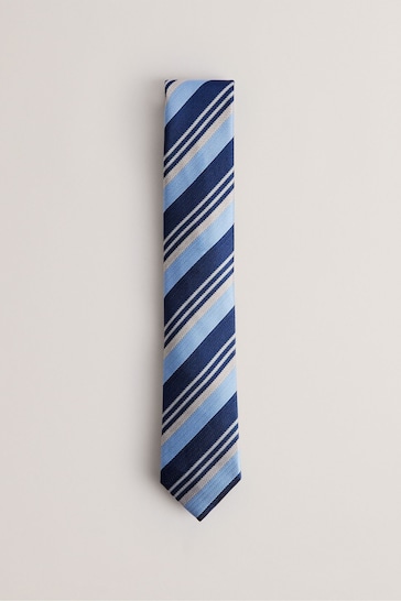 Ted Baker Blue Lionels Stripe Silk Tie