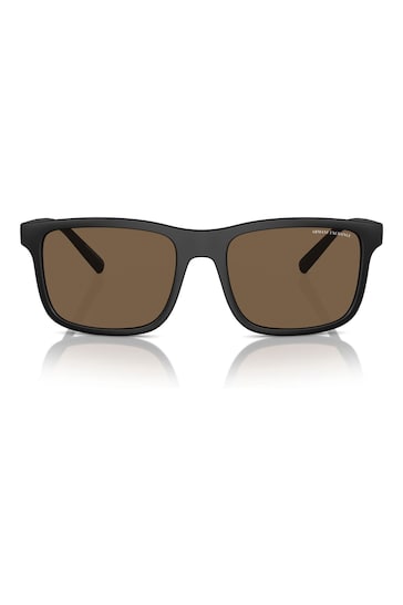 Armani Exchange Ax4145S Rectangle Black Sunglasses