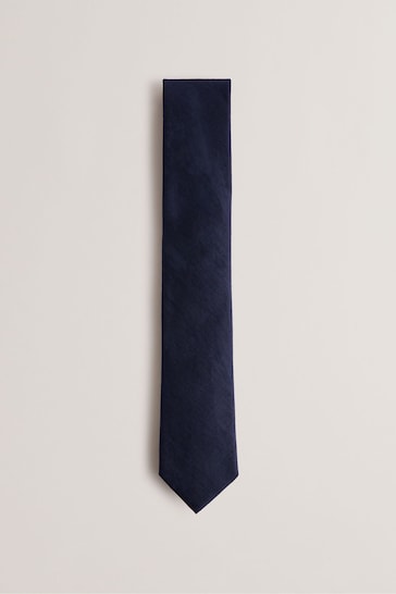 Ted Baker Blue Lyre Texture Silk Linen Tie