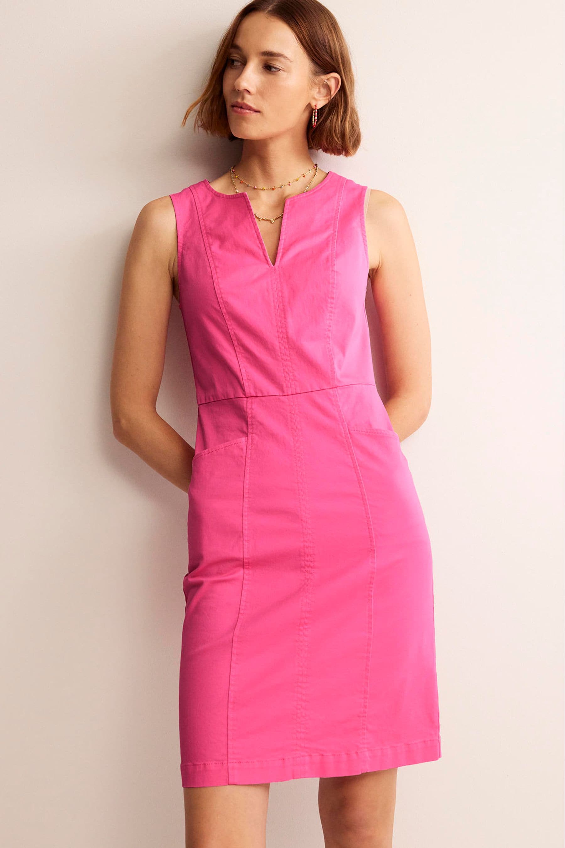 Buy Boden Pink Helena Chino Short Dress from the Next UK online shop