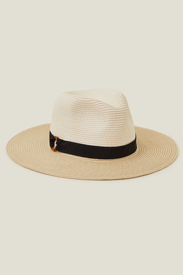 Accessorize Natural Ring Fedora Hat