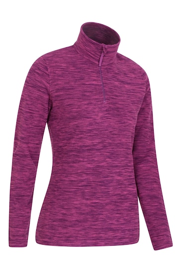 Mountain Warehouse Purple Womens Snowdon Melange Half-Zip Fleece