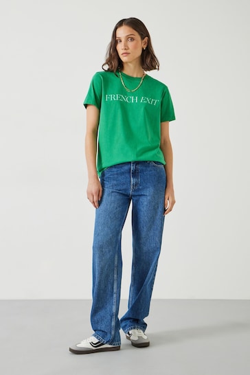 Hush Green French Exit Cotton T-Shirt
