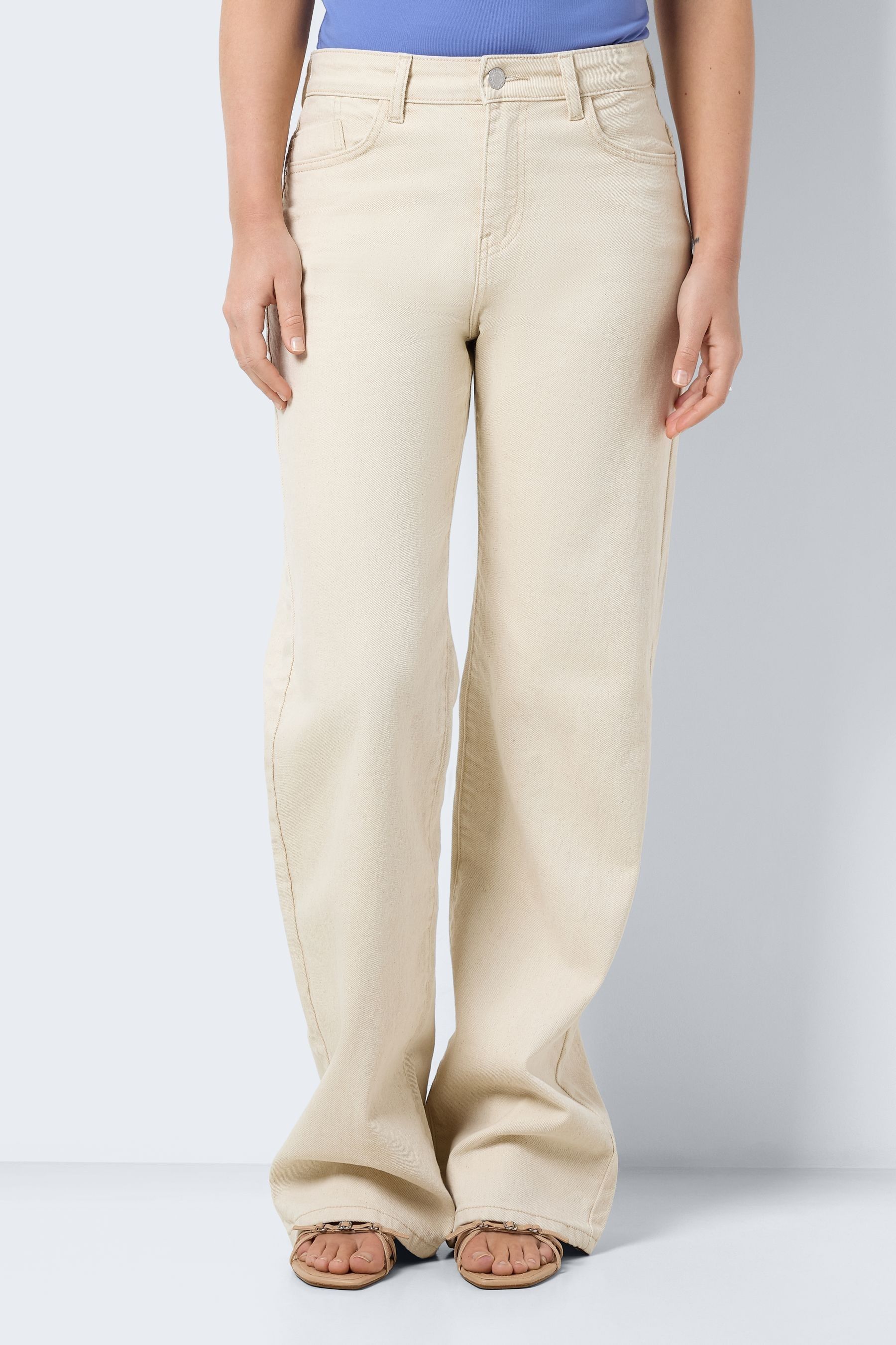Buy NOISY MAY Cream Wide Leg Jeans from the Next UK online shop