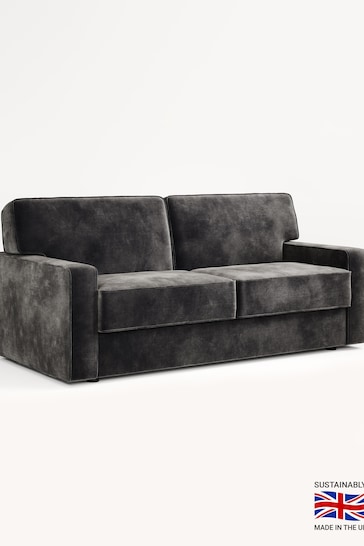 Jay-Be Luxe Velvet Steel Grey Linea 3 Seater Sofa Bed