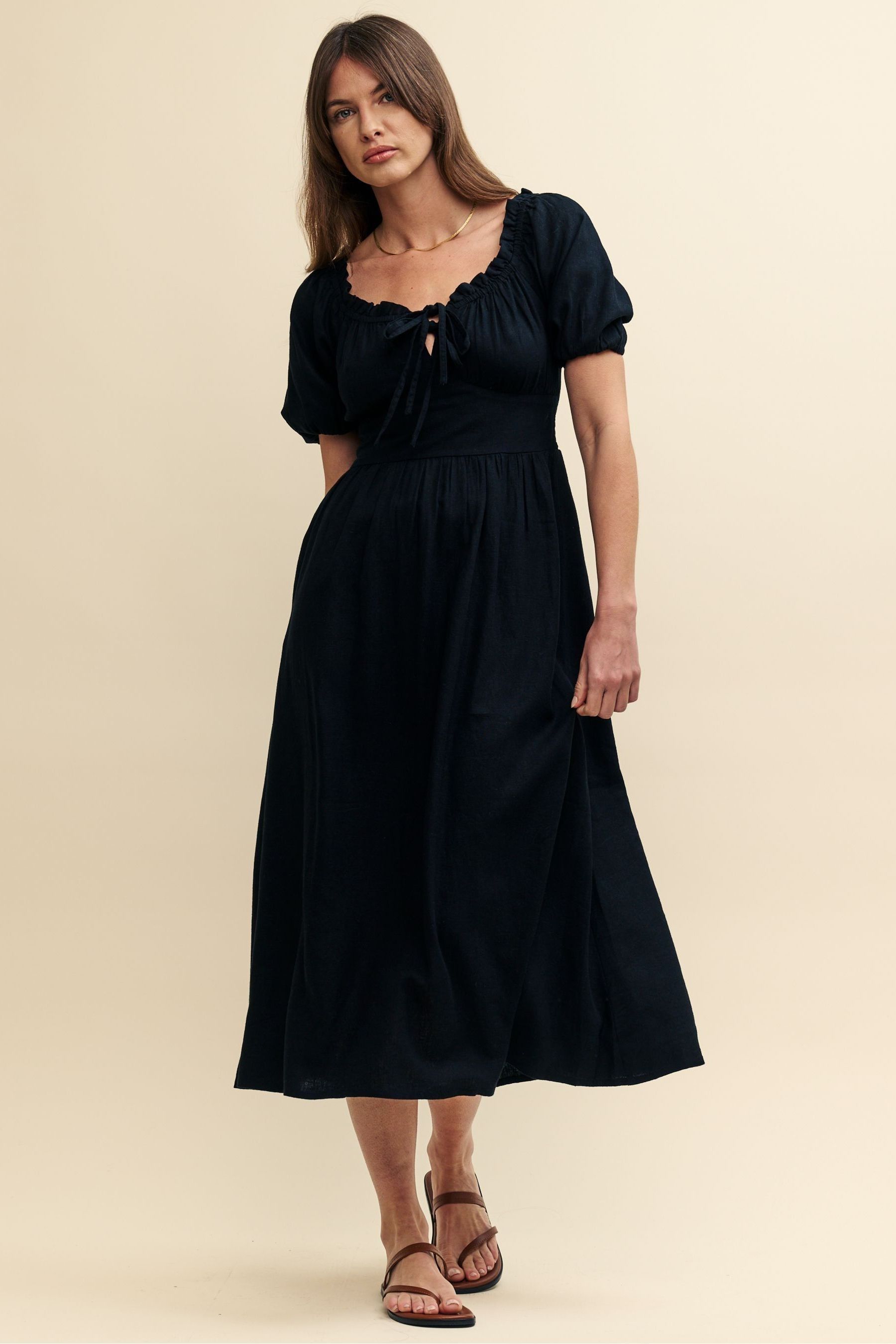 Buy Nobody s Child Black Plain Genevieve Dress from the Next UK online shop