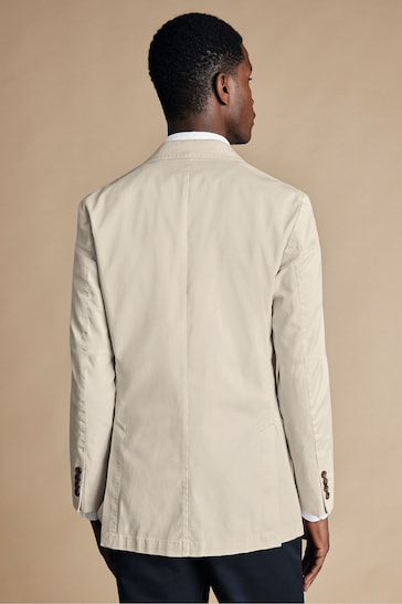 Charles Tyrwhitt Cream Slim Fit Updated Cotton Stretch Jacket