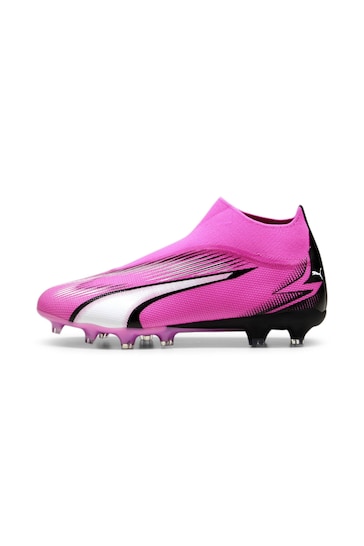 Puma Pink Mens Ultra Match Fg/AG Laceless Football Boots