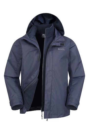 Mountain Warehouse Blue Fell Mens 3 in 1 Water Resistant Jacket