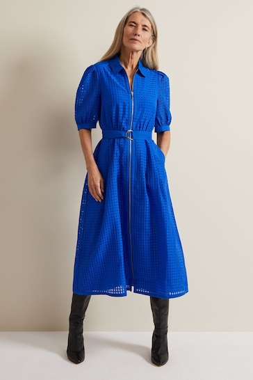 Phase Eight Blue Carey Check Dress
