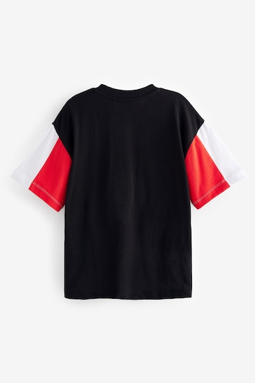 Black/Red NBA Licensed 100% Cotton T-Shirt (3-16yrs)