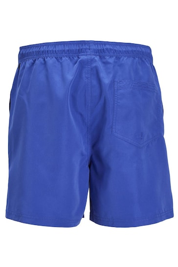 JACK & JONES Blue Swim Shorts With Contrast Lining