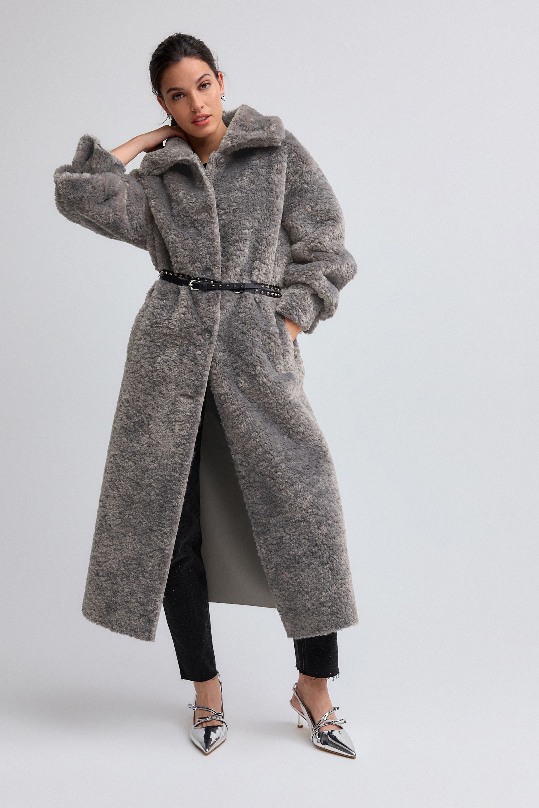 Grey borg coat outlet