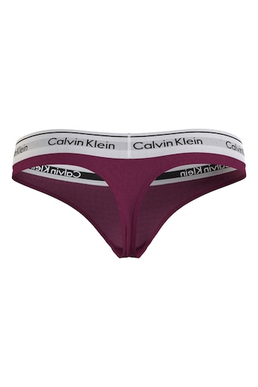 Calvin Klein Red Logo Single Thong