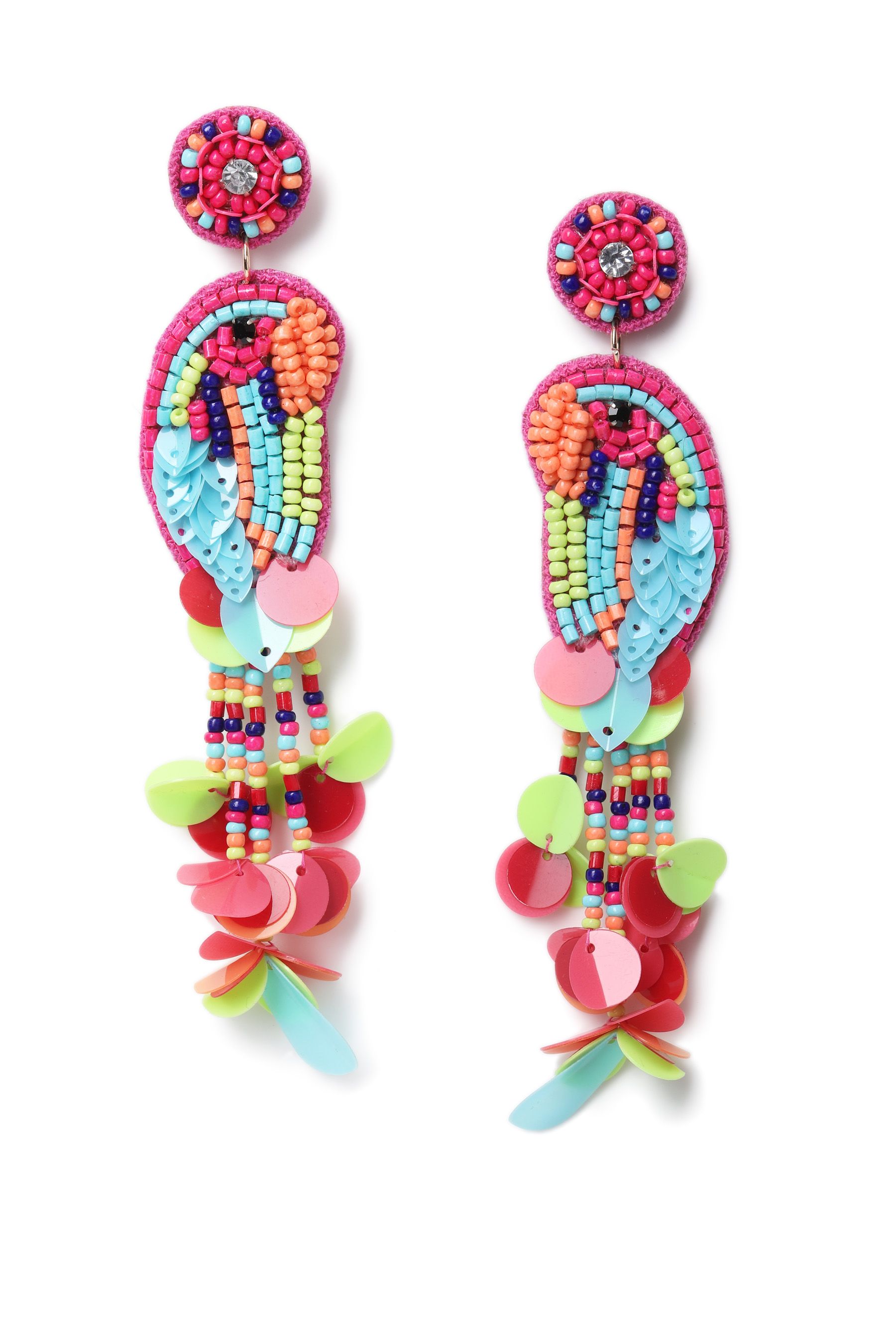 Buy Aela Pink Bright Parrot Earrings from the Next UK online shop