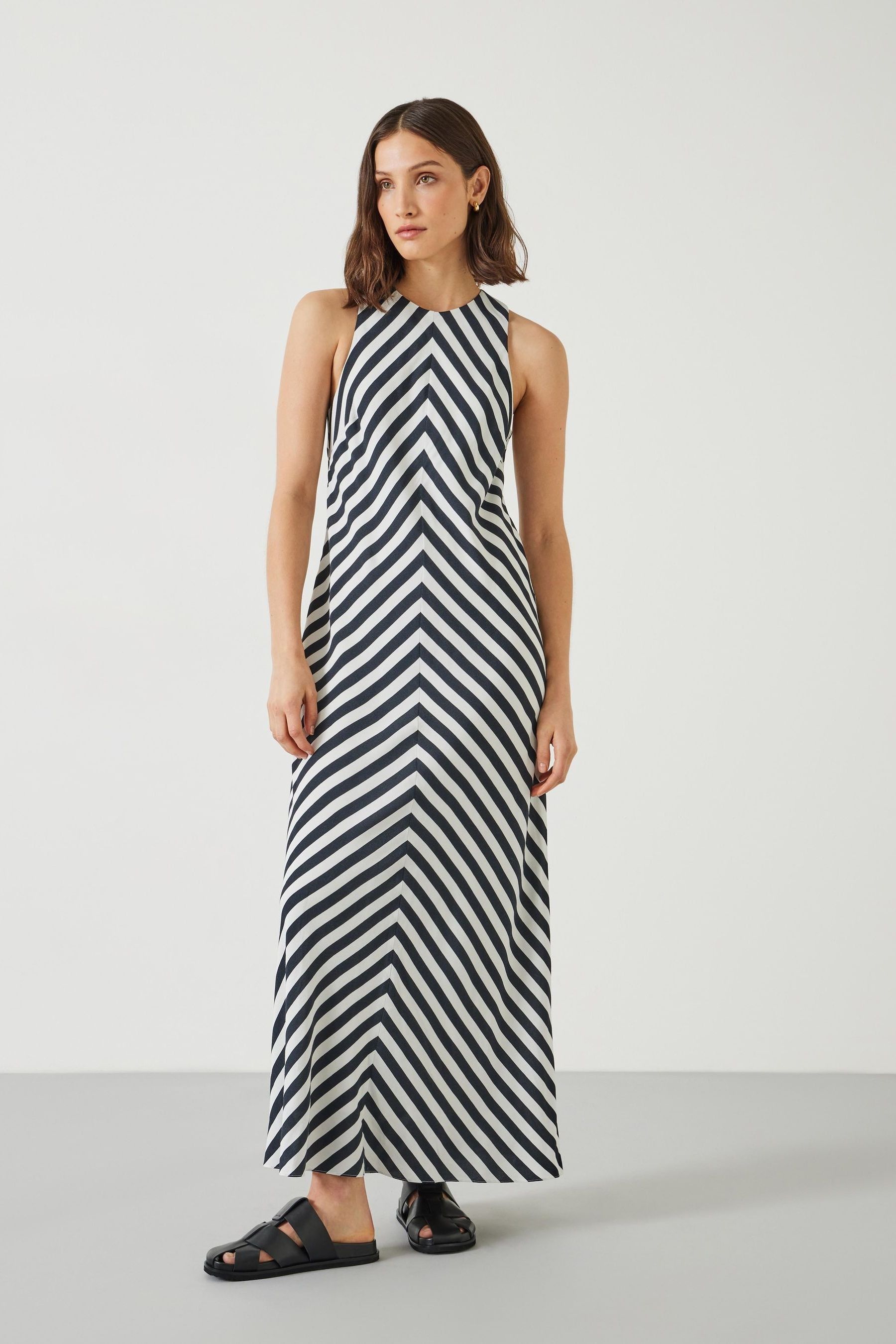 Hush Black Imani Stripe Maxi Dress