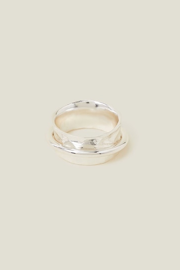 Accessorize Silver Tone Spinner Ring