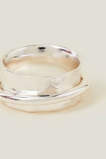 Accessorize Silver Tone Spinner Ring