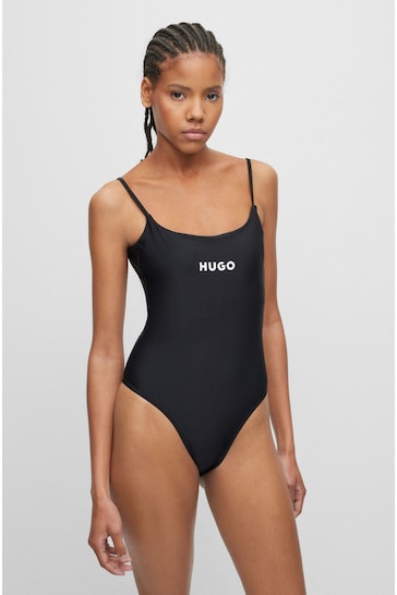 HUGO Quick-Dry Contrast Logo Swimsuit