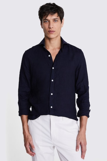 MOSS Tailored Fit Linen Shirt